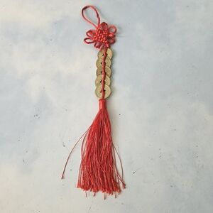 Urban Outfitters Red and Gold Tassel Decor